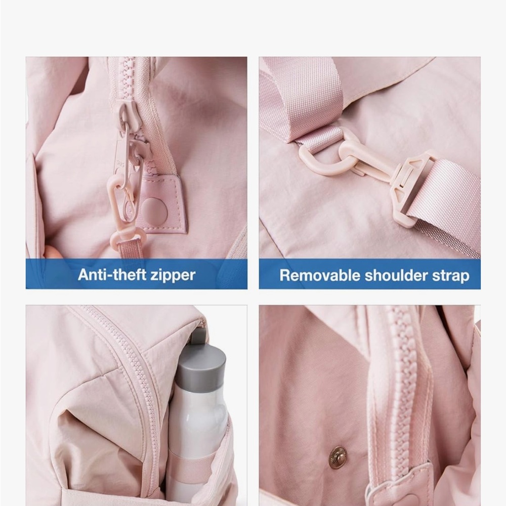 BagSmart Soft Pink Travel Bag - Picture 4 of 10